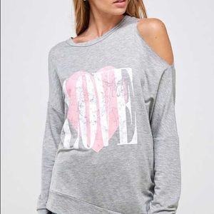 Cold shoulder sweatshirt